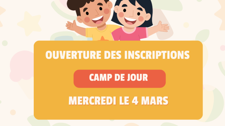 Inscription camp de jour