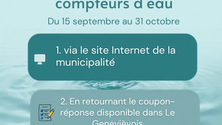 Lecture des compteurs d'eau