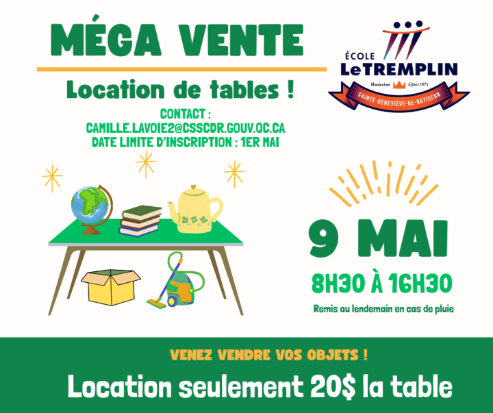 MÉGA VENTE - LE TREMPLIN